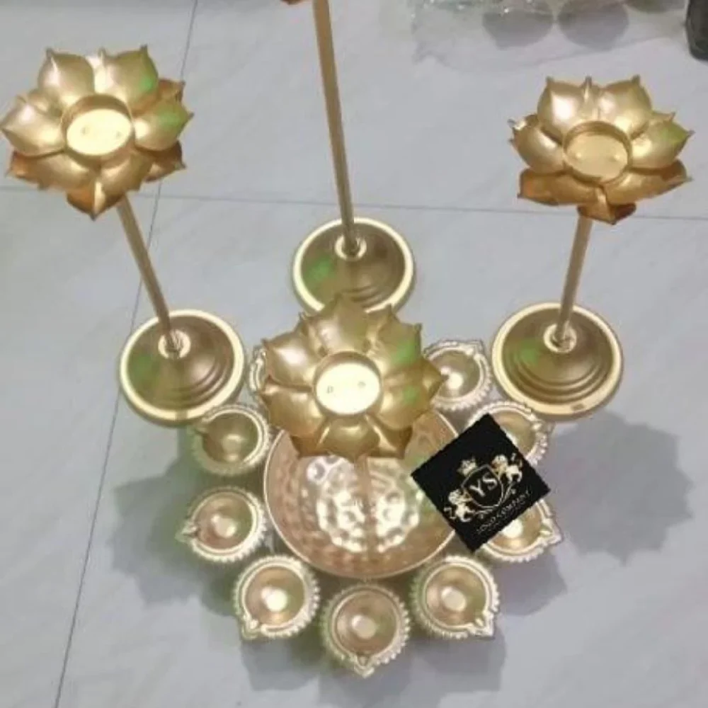 Metal Candle stands with single urli