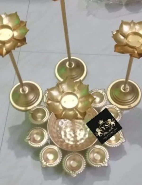 Metal Candle stands with single urli