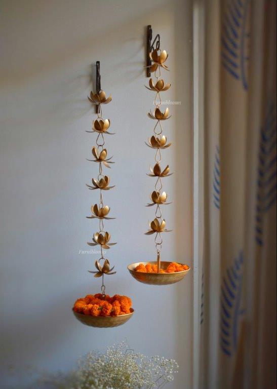 Flower Hanging Urli Set of 2