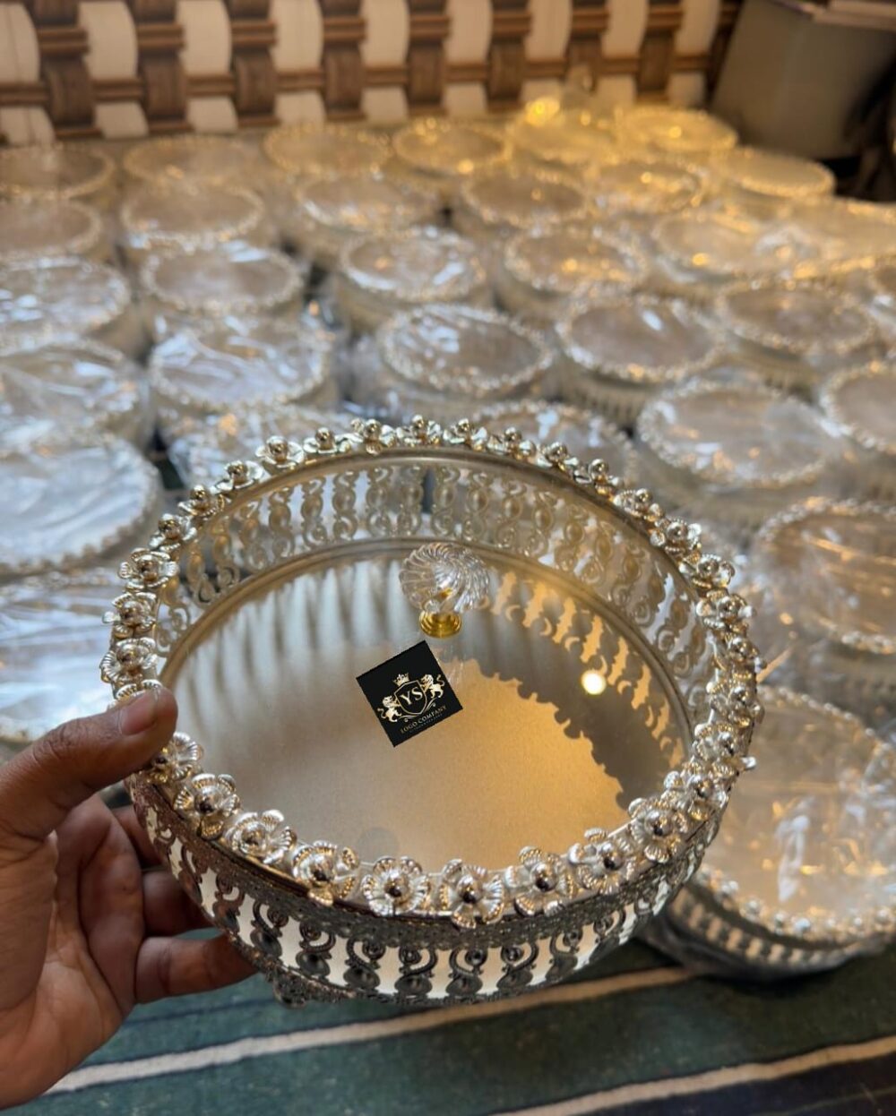 Dry Fruit Box silver and gold plating ( Set of 10) - Image 5