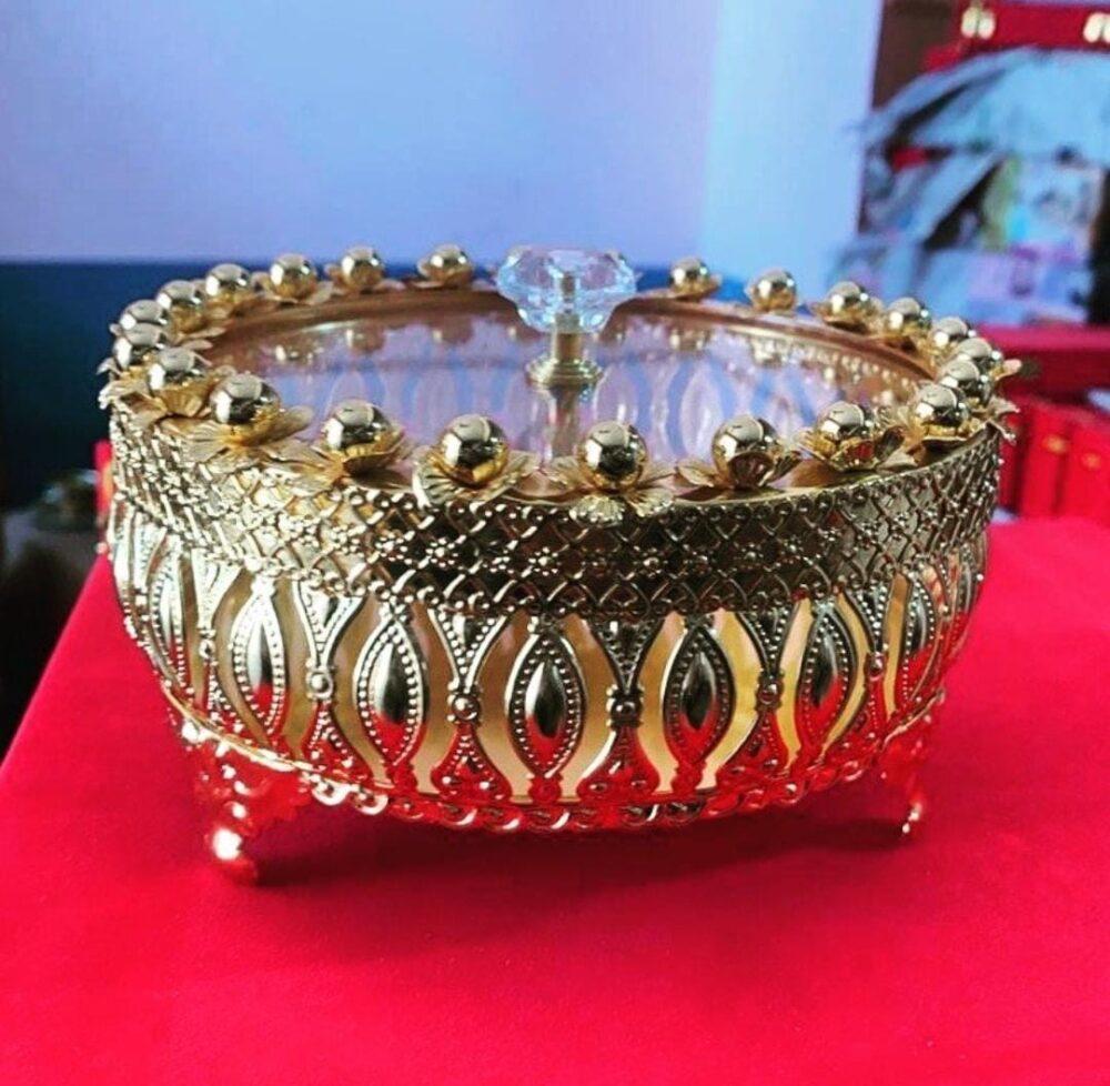 Dry Fruit Box silver and gold plating ( Set of 10)