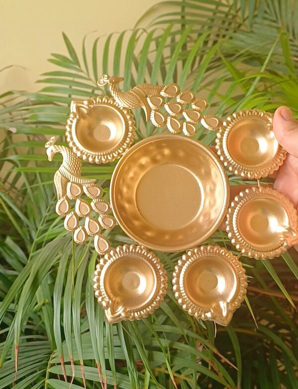 8 Inch Peacock Urli (Set of 10)